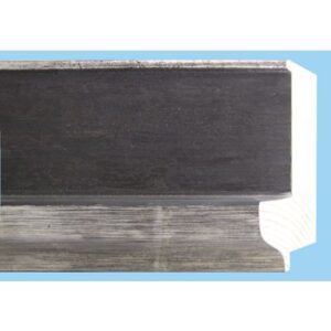 Aicham Larson-Juhl Lucerne Anthrazit mit Silberkante ca.93mm Holz-Rahmen 850790