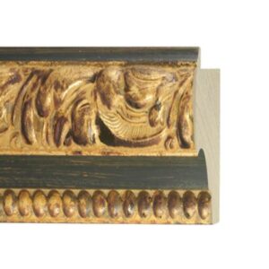 Talla Oro Quemado Planos Verdes Jaspeados ca. 80mm G-0356-7254