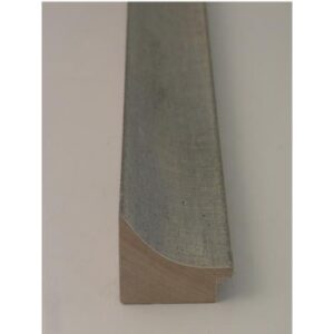 Wohlleb Graublau Silber gerillt ca.47mm Holz-Rahmen 106-412