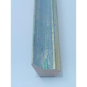 Wohlleb Fresco Türkis-Schwarz+Silber ca.40mm Holz-Rahmen 191-636
