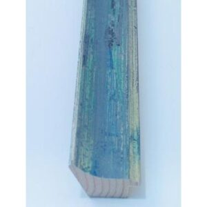 Wohlleb Fresco Blau-Schwarz+Silber ca.40mm Holz-Rahmen 191-637