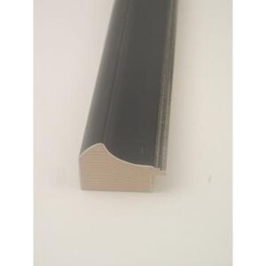 Wohlleb Antikschwarz vorne Silber ca.50mm Holz-Zuschnitt 760-13