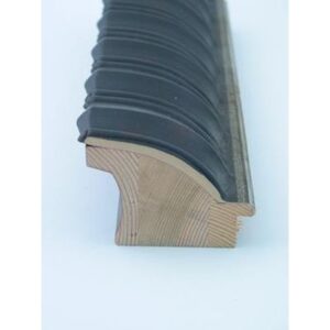 Wohlleb Antikschwarz + Silber verziert ca.90mm Holz-Rahmen 841-15