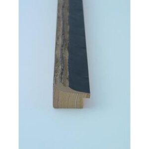 Wohlleb Silber vorne Schwarz verziert ca.35mm Holz-Rahmen 855-13